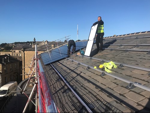 Town Hall solar panel installation