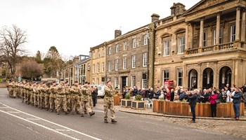 Soldiers welcomed as they exercise their Freedom of Craven