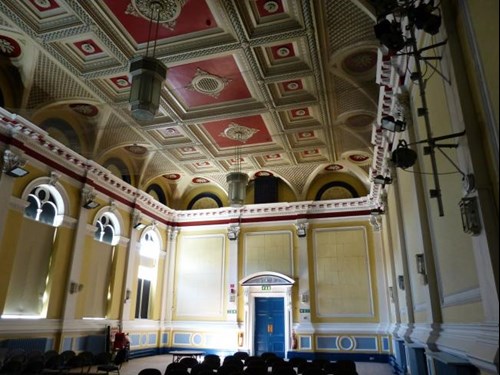 Town Hall interior and ceiling