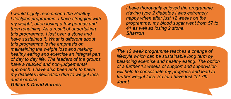 Healthy Lifestyles testimonial text